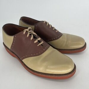 Cole Haan Saddle Shoes Mens 8.5 D/B Two Tone Brick Sole Buck Vintage Oxford USA